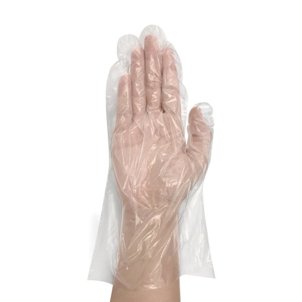 Kleen Chef Poly Disposable Gloves, High Density Polyethylene, Powder-Free, M, 525 PK, Clear BL-KCFS-ES-HDPE-CLDG-01-M